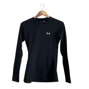 Under Armour ColdGear Fitted Long Sleeve Base Layer Top Black SM/P